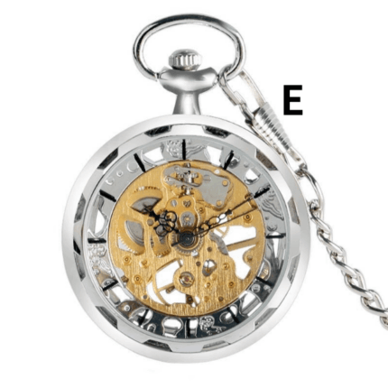 자동 태엽 E형 은색 금장 회중 시계_캐릭터 쥬얼리 기념 생일선물