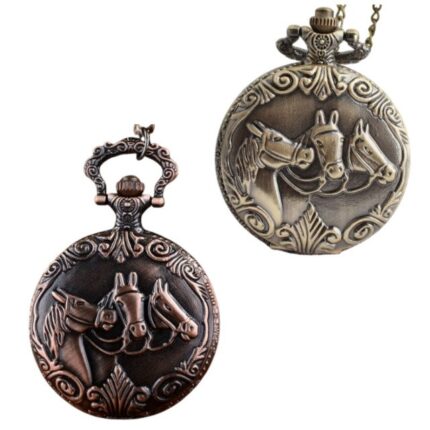 (랜덤 발송) 말띠 수입 정품 회중 시계_쥬얼리 앤틱 목걸이 12지신