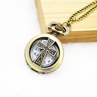 회중시계 A형 소형 십자가_ 목걸이 시계 빈티지 기념품 여행 쥬얼리