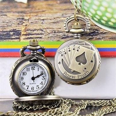 회중시계 E형 소형 포커 로얄_ 목걸이 시계 빈티지 기념품 여행 쥬얼리