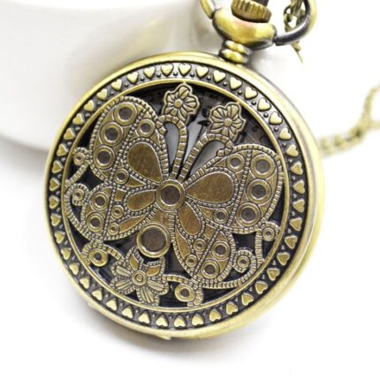 나비 회중시계 고급 여행 기념 관광 소장 고급 소장 다이얼 체인